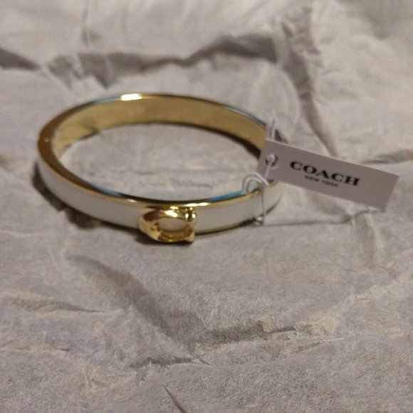 NWT Coach Signature Push Hinged Bangle - Picture 4 of 7